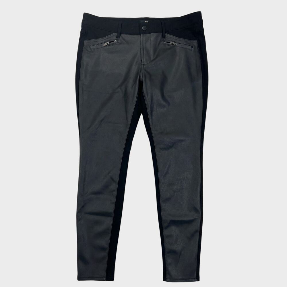 Mossimo  8 Black Stretch Faux Leather Pleather Ankle Pants Leggings Pull On